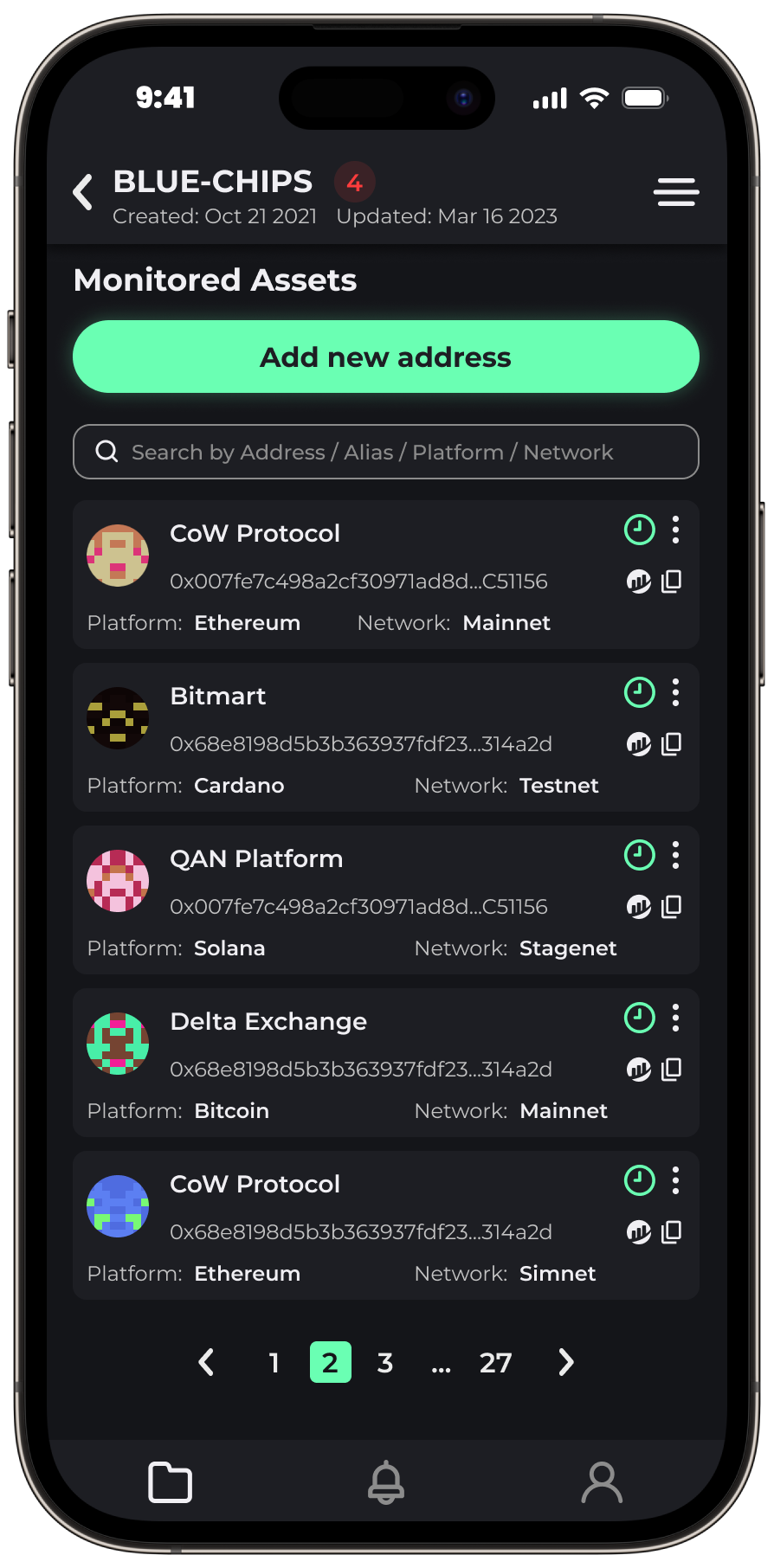 CyVers asset details screen