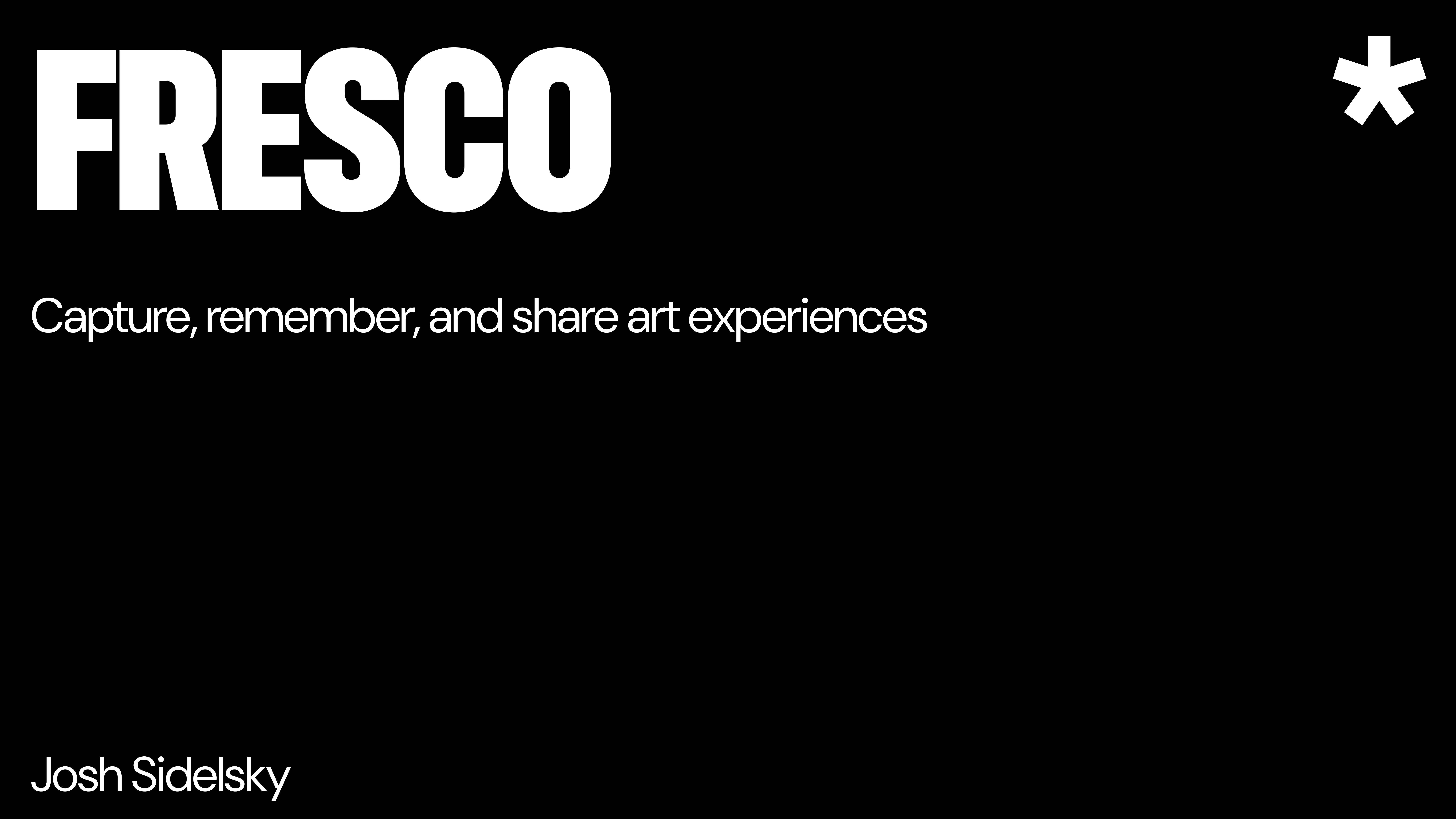 Fresco pitch deck cover slide